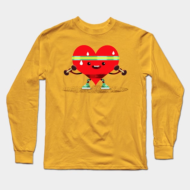 Strong Heart Long Sleeve T-Shirt by JAOC28